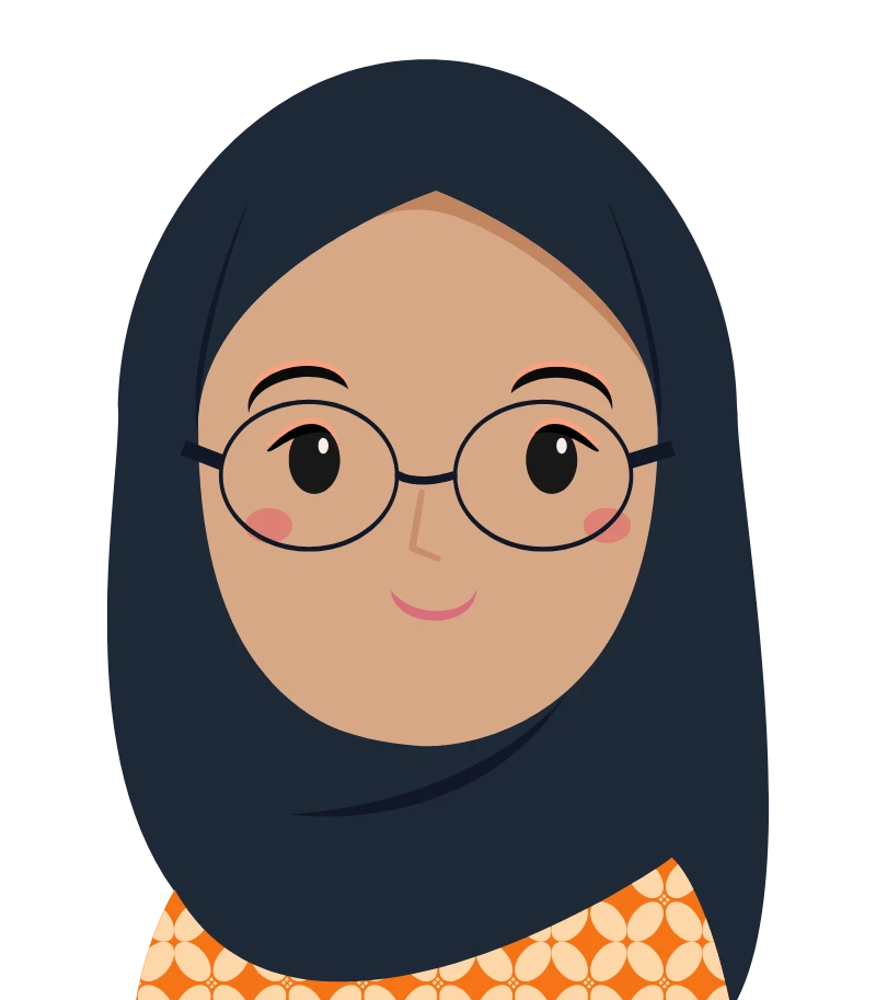 Illustration of Sara wearing a hijab
